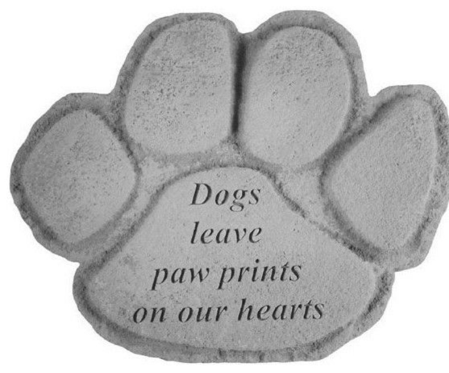 Outdoor Decor * Outlet Kay Berry Inc "Dogs Leave Paw Prints" Garden Stone