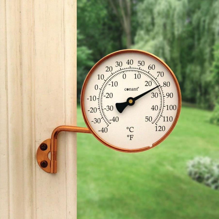 Outdoor Decor * Cheap Weems & Plath Vermont Thermometer Living Finish Copper