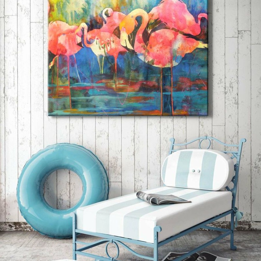 Outdoor Decor * Outlet West Of The Wind Flirty Flamingos Outdoor Art