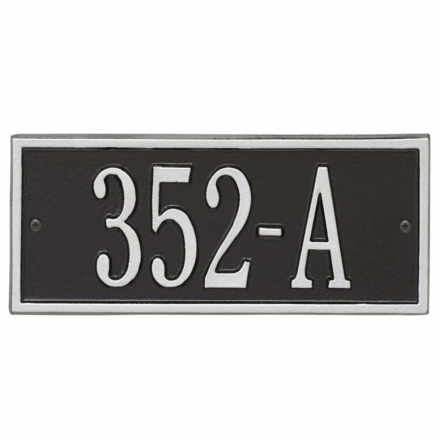 House Numbers * Deals Whitehall Products Whitehall Personalized Small Metal (10 X 4.25 ) Address Plaque Blac