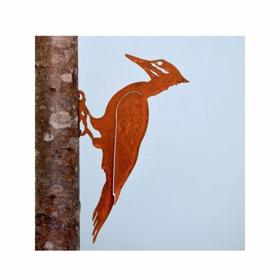 Outdoor Decor * Best Sale Rustybirds Pileated Woodpecker Metal Art