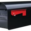 Mailboxes * Promo Gibraltar Ironside Rural Post Mount Mailbox, Black