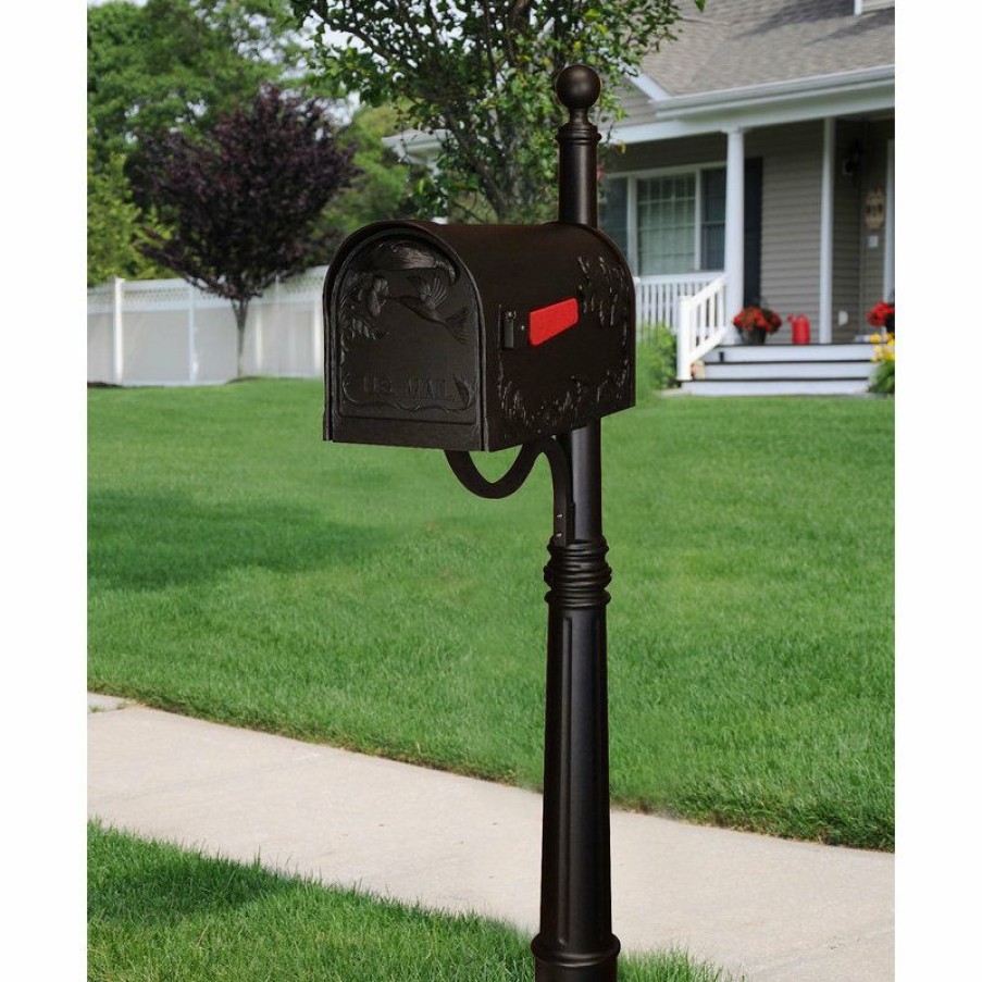 Mailboxes * Wholesale Special Lite Products Company Hummingbird Curbside Mailbox With Ashland Mailbox Post Unit, Verde Green