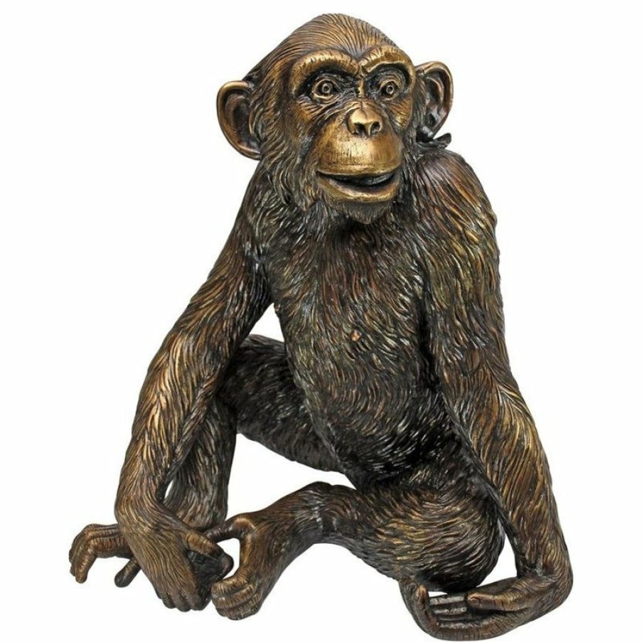 Outdoor Decor * Top 10 Design Toscano Chatty Chimpanzee Cast Bronze Garden Statue