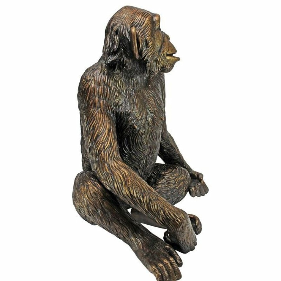 Outdoor Decor * Top 10 Design Toscano Chatty Chimpanzee Cast Bronze Garden Statue