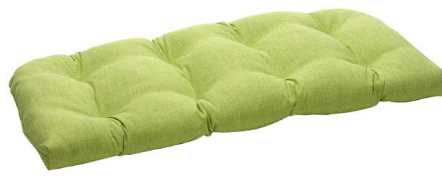 Outdoor Decor * Best Pirce Pillow Perfect Inc Baja Lime Green Wicker Loveseat Cushion