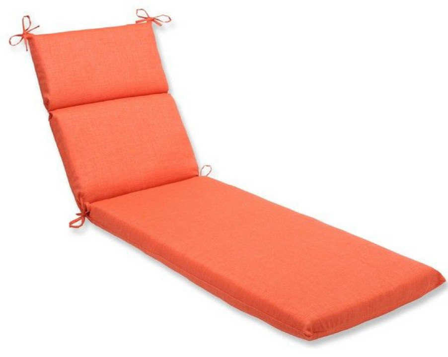 Outdoor Decor * New Pillow Perfect Inc Rave Chaise Lounge Cushion, Coral