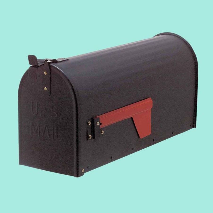 Mailboxes * Coupon Renovators Supply Manufacturing "Mail" Black Rural Mailbox Solid Brass