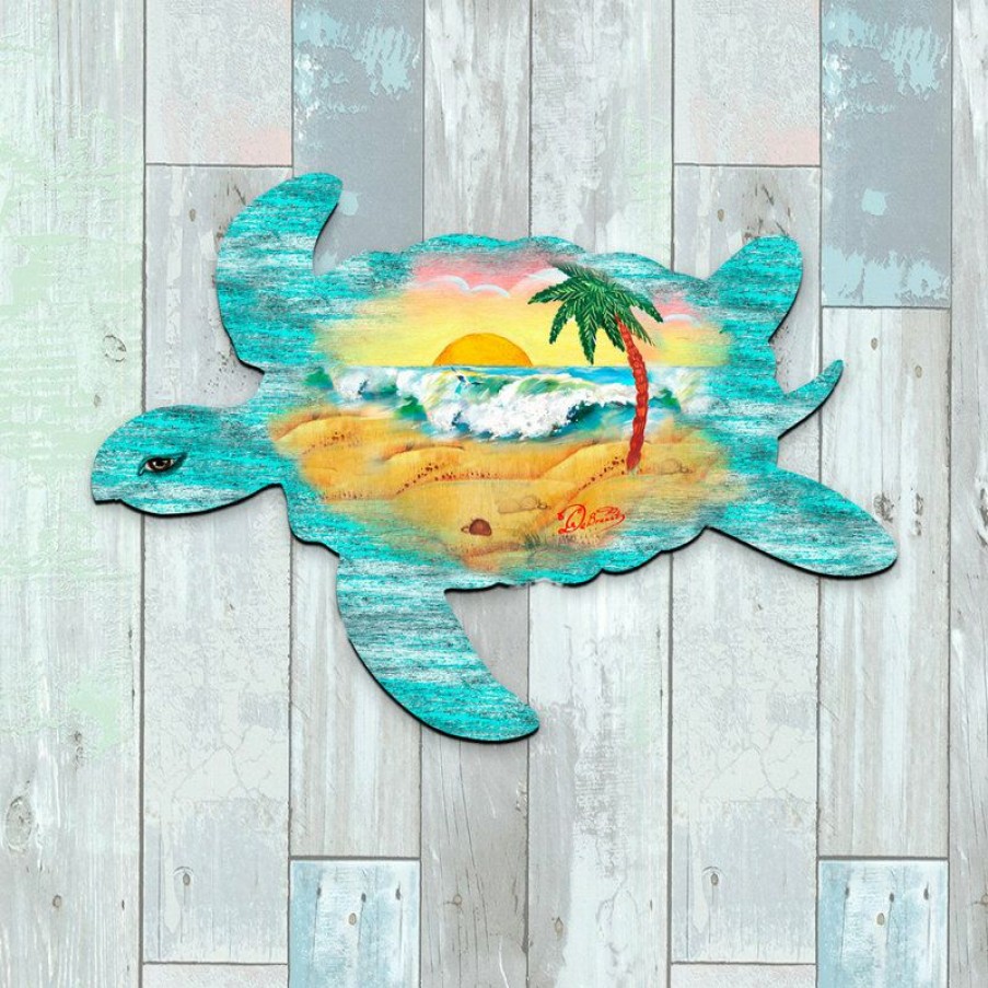 Outdoor Decor * New Amonogramart Turtle Scenic Door Hanger