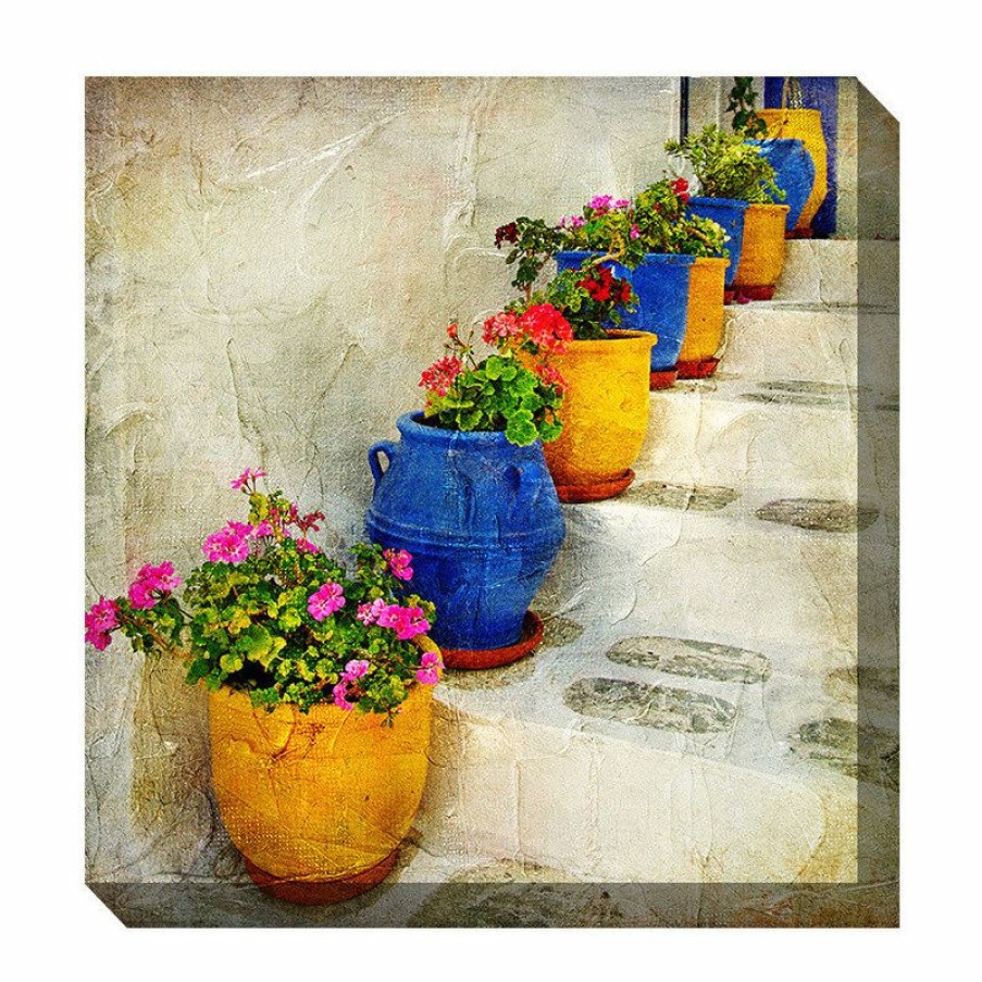 Outdoor Decor * Outlet West Of The Wind Bright Pots Outdoor Art