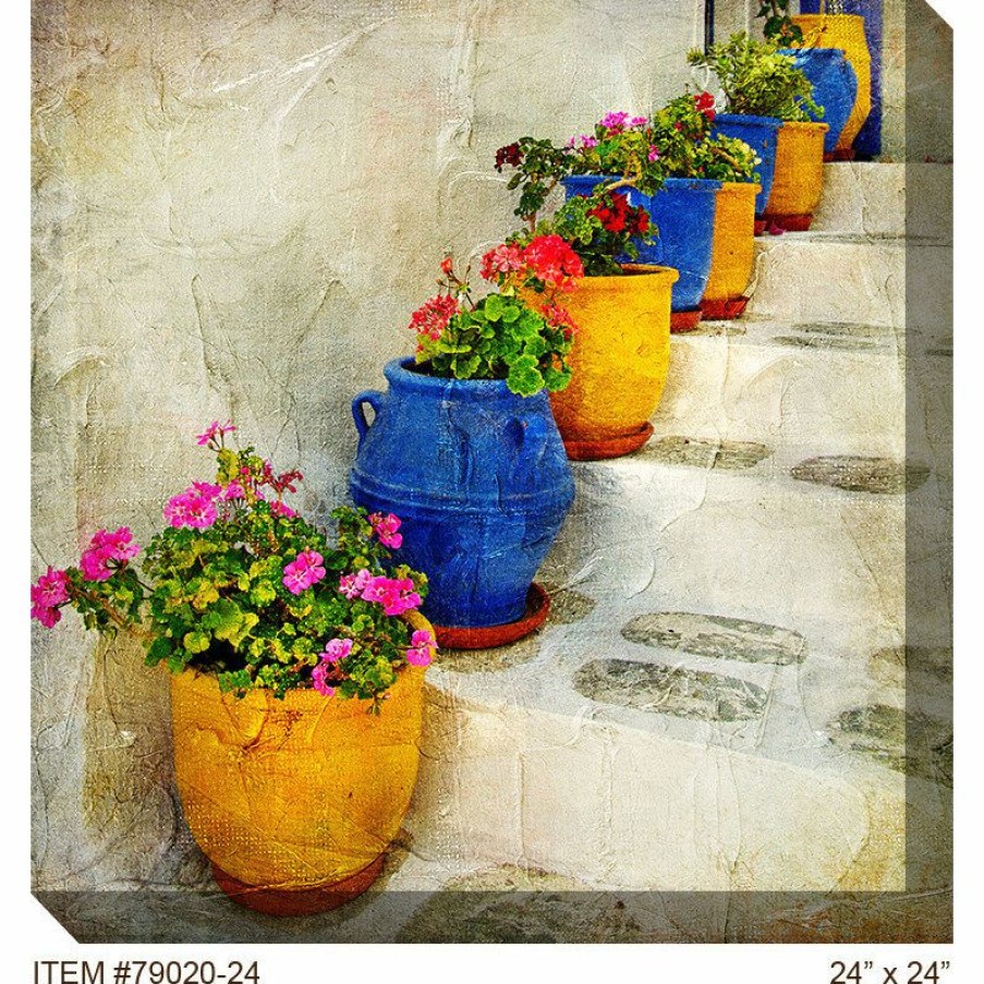 Outdoor Decor * Outlet West Of The Wind Bright Pots Outdoor Art