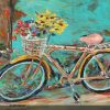 Outdoor Decor * Coupon West Of The Wind Teal Bicycle Outdoor Art