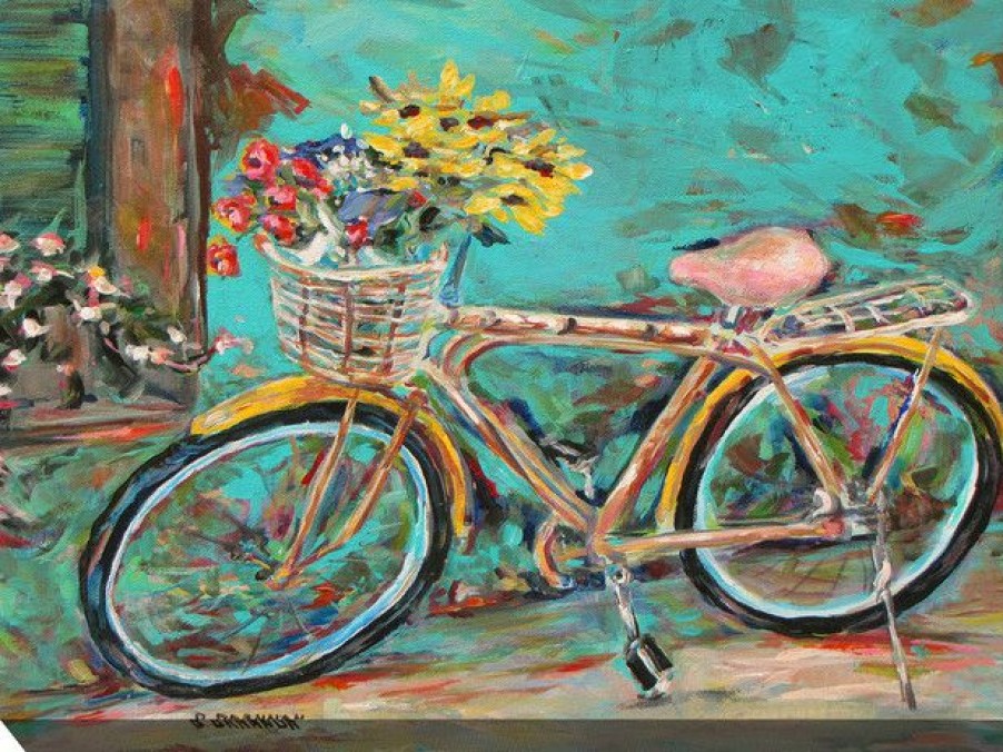 Outdoor Decor * Coupon West Of The Wind Teal Bicycle Outdoor Art