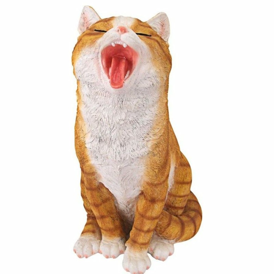 Outdoor Decor * Cheap Design Toscano Lazy Daze Kitty Yawning Cat Statue